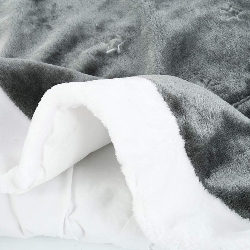yuboo Gray Christmas Tree Skirt, 36" Faux Fur Pencil Tree Skirt Rug with White Embroidered Snowflakes for 5-6 ft Christmas Tree for Grey Christmas Decorations - Image 3